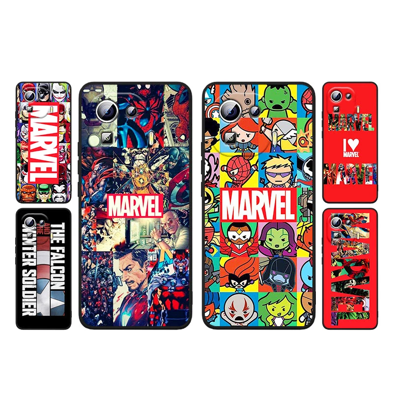 

Marvel Avengers Logo Phone Case Xiaomi Mi 12 12X 11T 11 11i 10i 10T 10S Note 10 9 Lite Ultra 5G Silicone TPU Cover