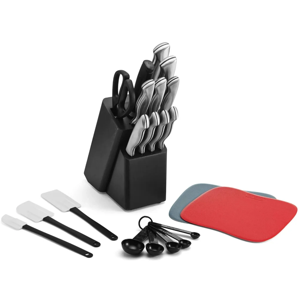 

Classic 22-piece Stamped Stainless Steel Cutlery and Utensil Set