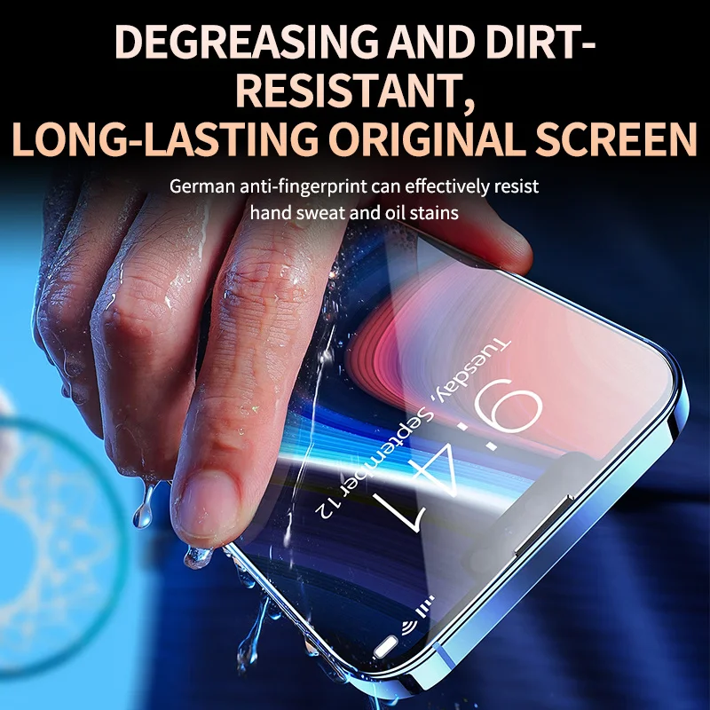 Фото Закаленное стекло для iPhone 14 13 12 11 Pro Max, Защитная пленка для iPhone 14 6 7 8 Plus X XR XS MAX, пленка для защиты экрана, 2 шт. №2