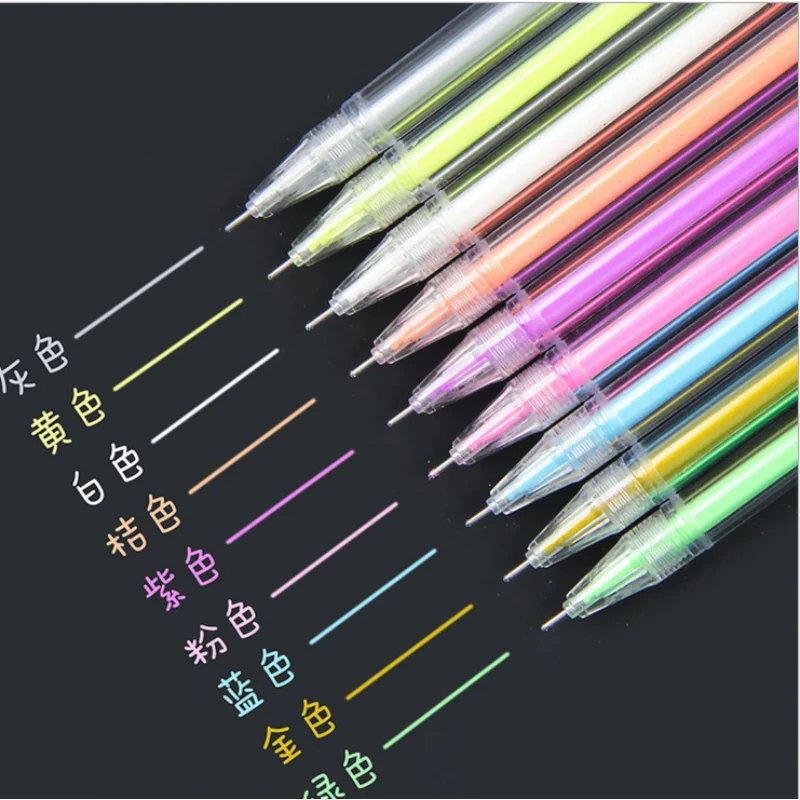 

9PCS Colored gel pens set School blue 0.5 mm ballpoint pen for journal Cute stationary supplies