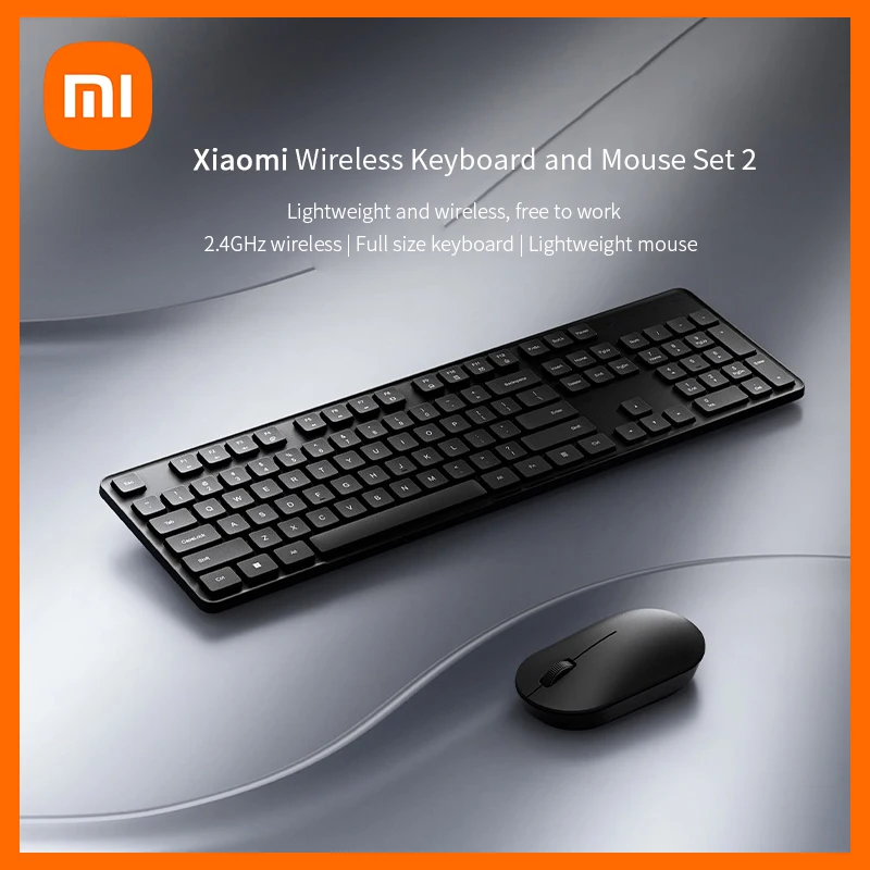 Xiaomi Wireless Keyboard and Mouse Set 2 Lightweight and 2.4GHz Wireless Full Size Keyboard Wireless Xiaomi Mouse