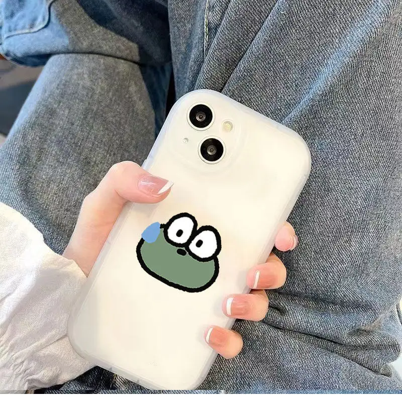 

Матовый Силиконовый мягкий чехол с забавной лягушкой, без слов, для IPhone 11, 12, 13 Pro Max, чехол для XS, X, XR, XR, 7, 8, 6 Plus, SE, чехол, бампер