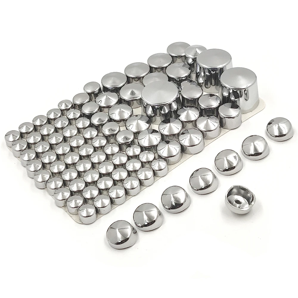 Bolts Toppers Caps For 2000-2005 2006 Harley Davidson Softail Twin Cam Chromed
