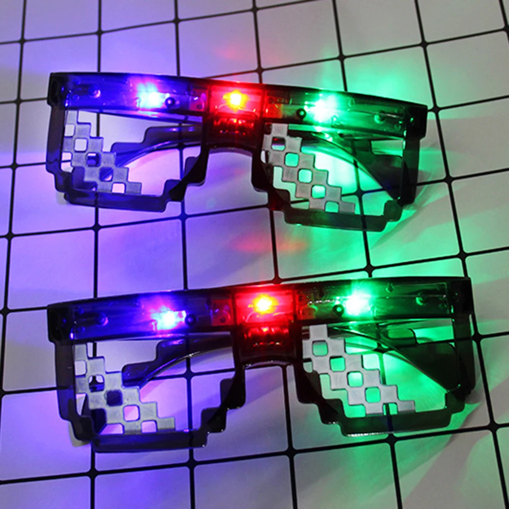 

Christmas Colorful Luminous Glasses for Music Bar KTV Valentine's Day Party Decoration LED Goggles Festival Performance Props