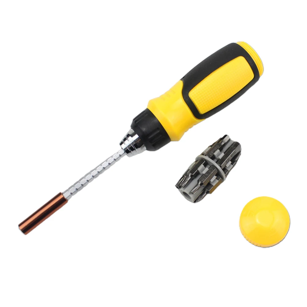 

12 In 1 Three-way Ratchet Screwdrivers T10 T15 T20 T30 U6 Adjustment Telescopic Concealed Handle Extension Rod