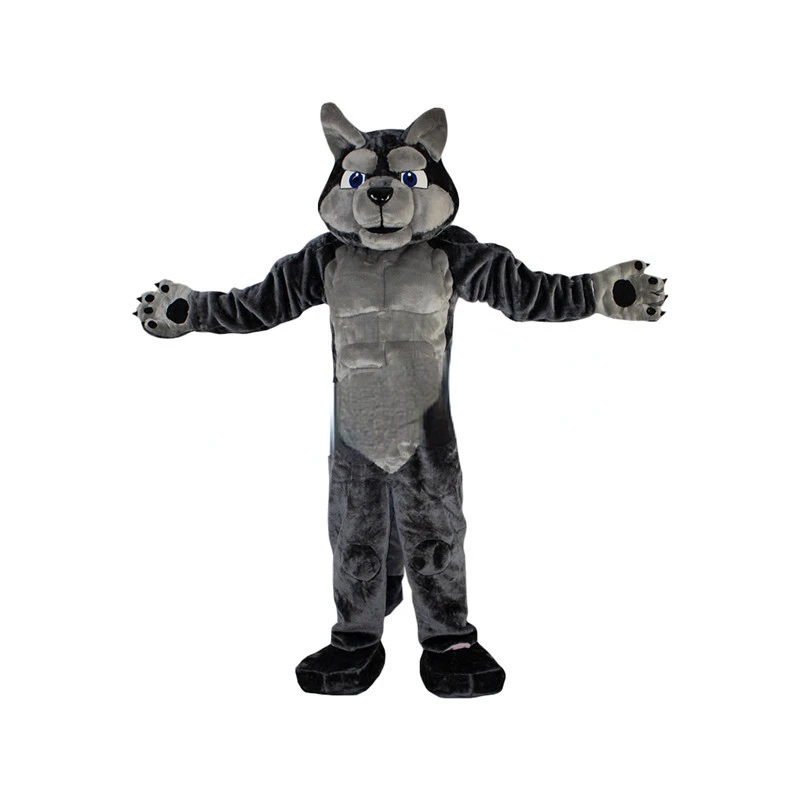 Купи Wolf Mascot Fursuit Costumes Cartoon Performance Mascot Walking Puppet Animal Costume Stage Performance Costume за 30,764 рублей в магазине AliExpress