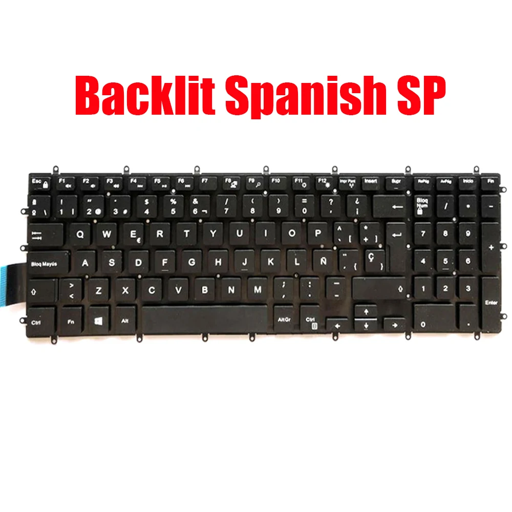 

Backlit Spanish SP Keyboard For DELL For Vostro 3580 3581 3582 3583 3584 3590 3591 5568 7570 7580 For Latitude 3500 3590 New