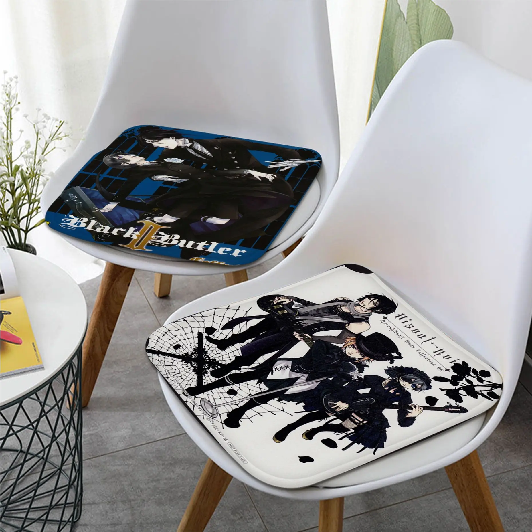 

Black Butler Square Sofa Mat Dining Room Table Chair Cushions Unisex Fashion Anti-slip Chair Cushions