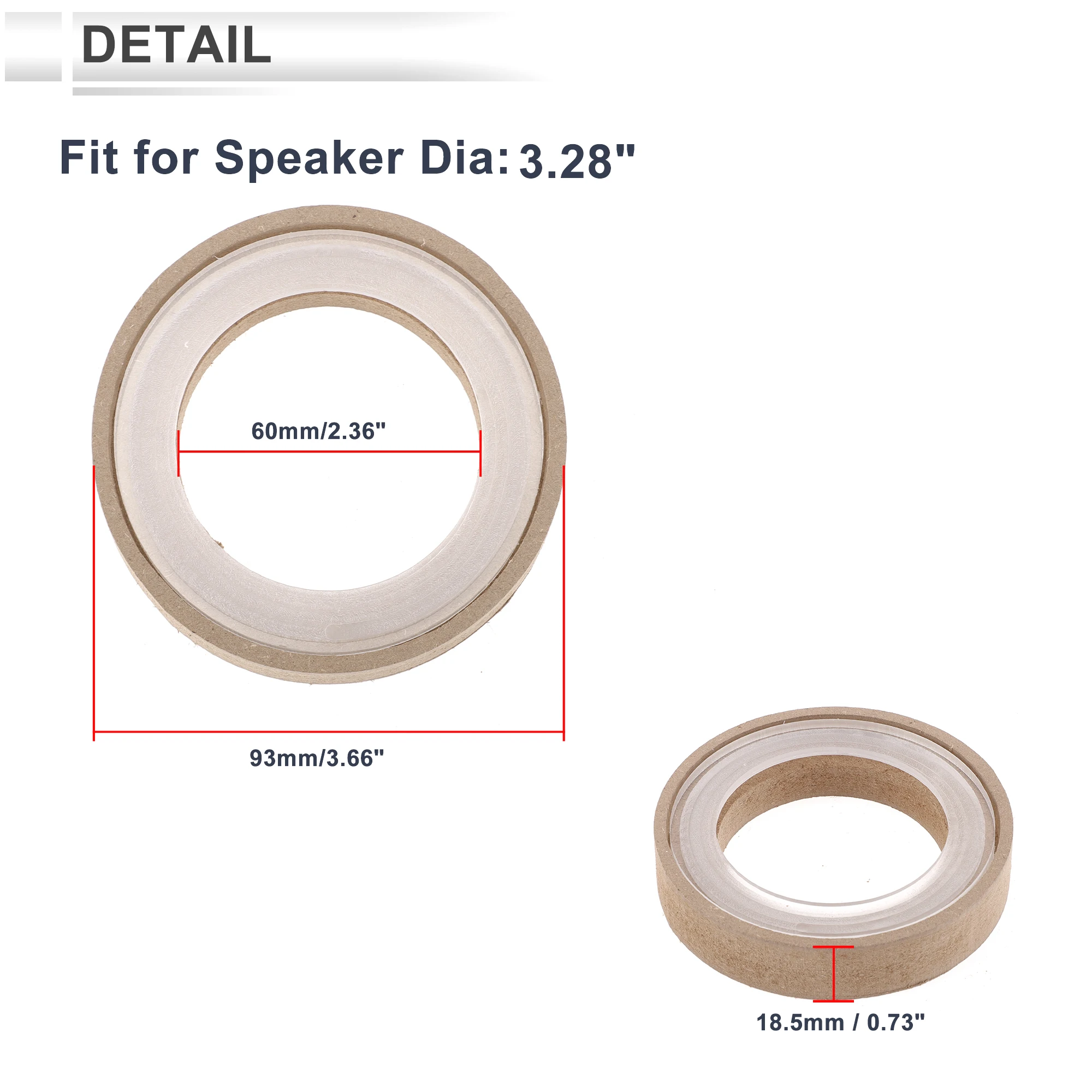 X Autohaux 2 комплекта 1 31 &quot-8 53&quot проставки для динамика кольцо-прокладка