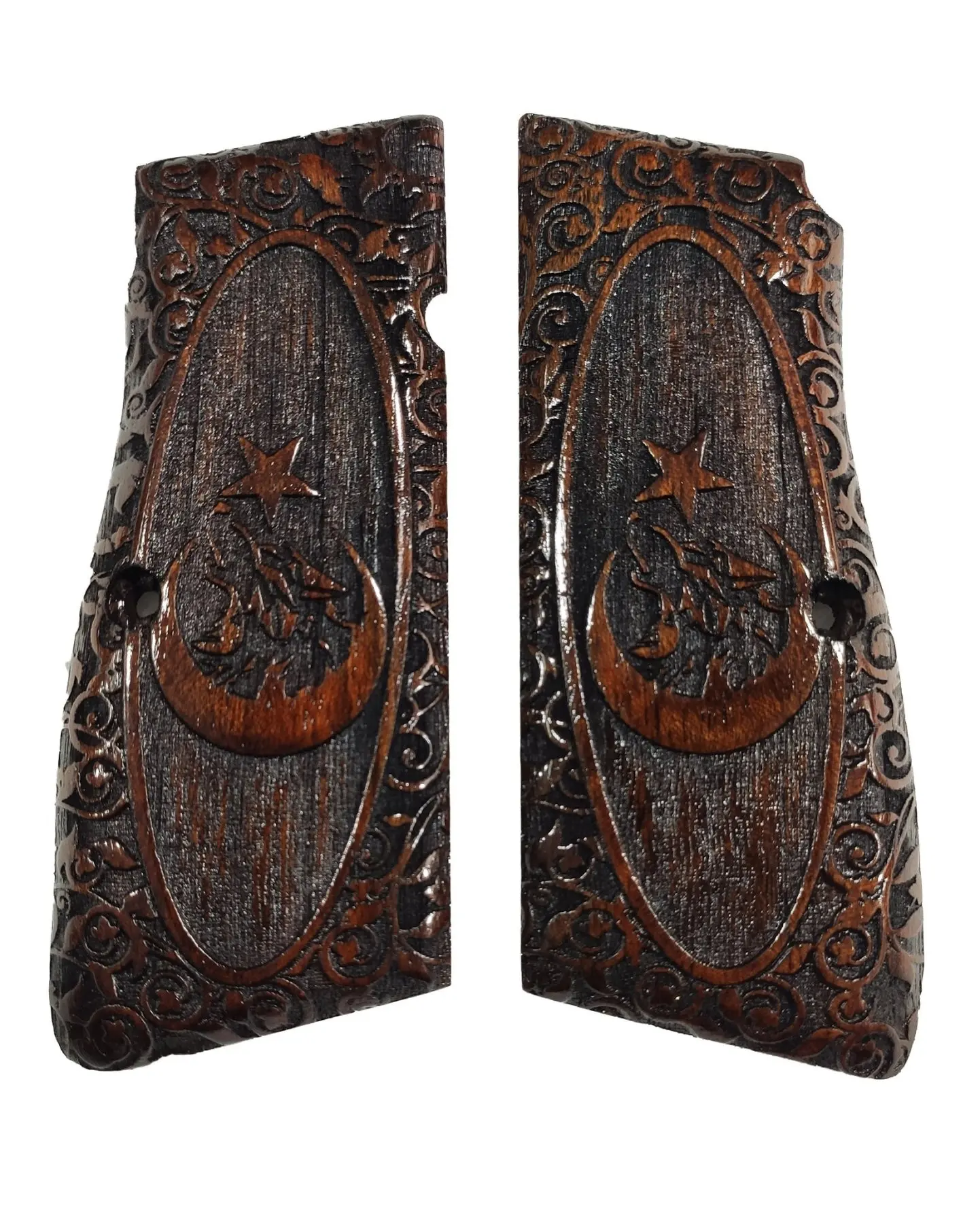 

Belgium Browning Hp 14 Compatible Custom Production Laser Cut Wooden Grip 2021-16