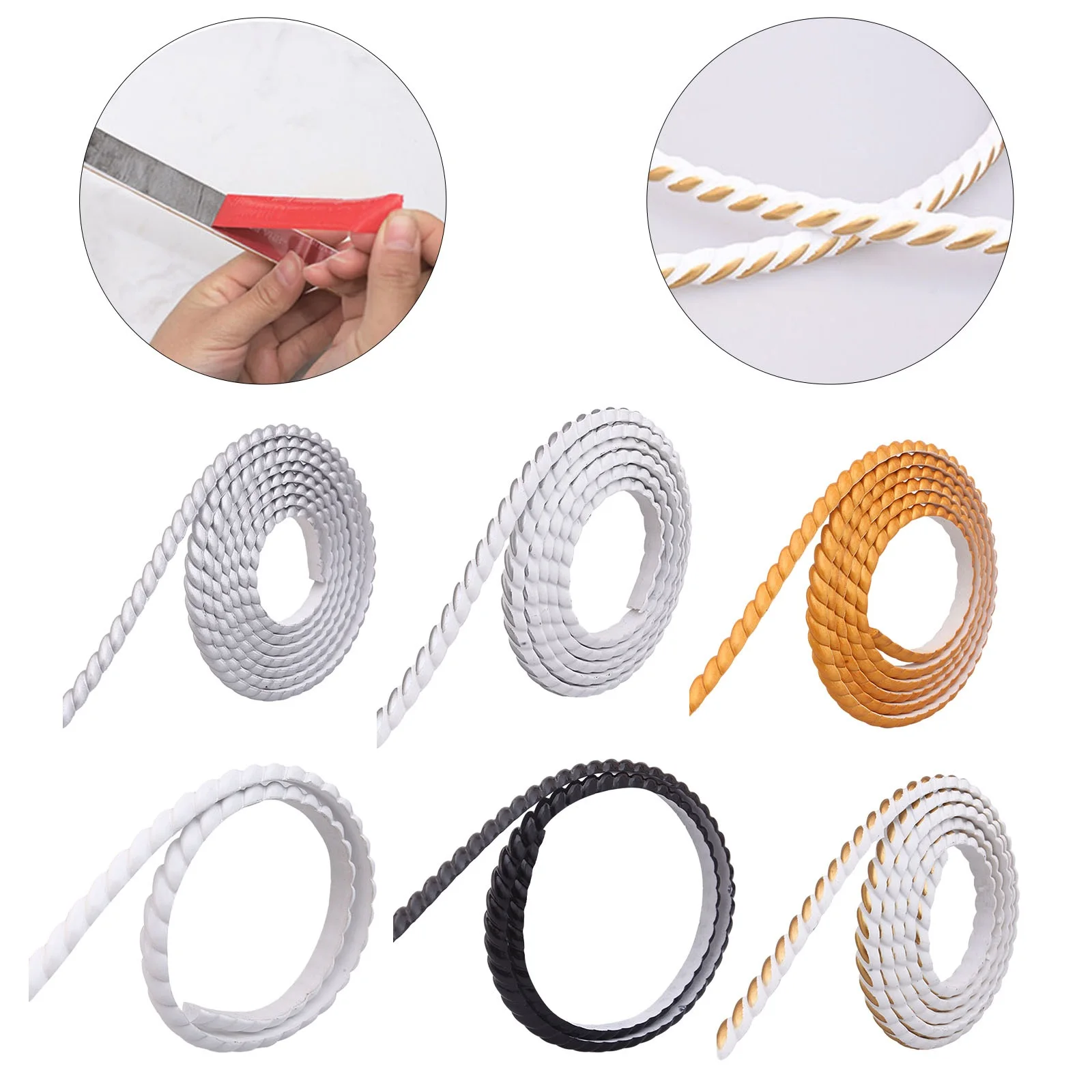 Самоклеящаяся ПВХ зеркальная отделка 5 м 3D лента Потолочная литьевая линия фон