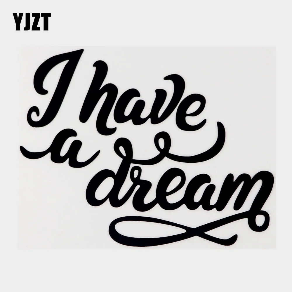 

YJZT 14,7 см × 11,5 см, забавная наклейка «Мой мечта», черный/серебристый, 10B-0022