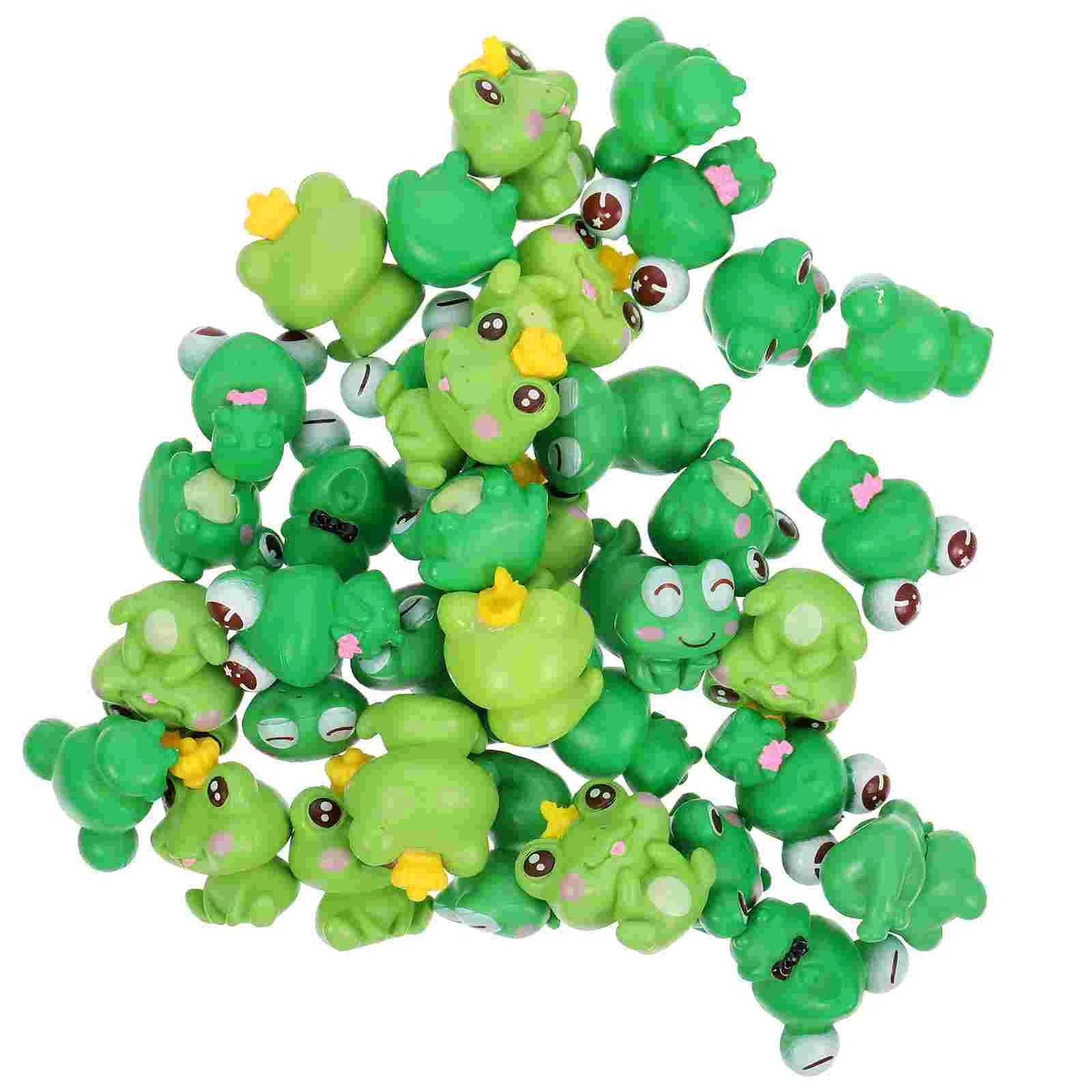 

36 Pcs Cartoon Frog Ornaments Fish Aquarium Accessories Frogs Statue Decor Miniature Bonsai Decoration Pvc Figurines
