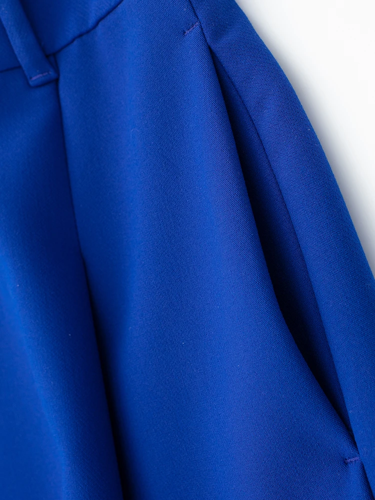 PAILETE Women 2023 fashion front pleats shorts vintage high waist zipper fly female short pants mujer