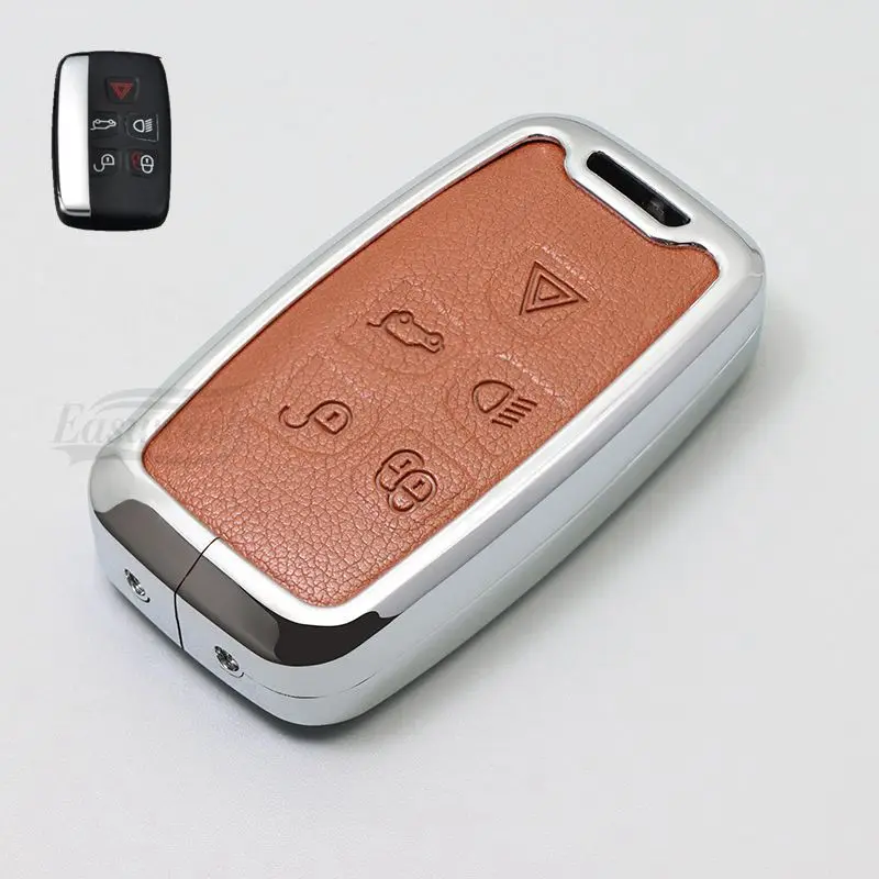 

Автомобильный кожаный чехол для ключа из цинкового сплава для Land Range Rover Sport Discovery Sport Evoque Freelander 2 для JAGUAR XE XF XJ F PACE
