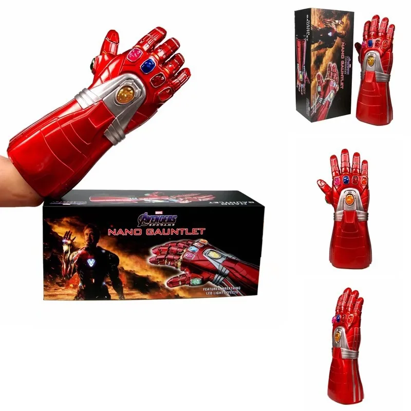 

Marvel Avengers 4 1:1 Iron Man Glove Led Light Thanos Superhero Weapen Gauntlet Marvel Hero War Cosplay Unlimited Adult Version