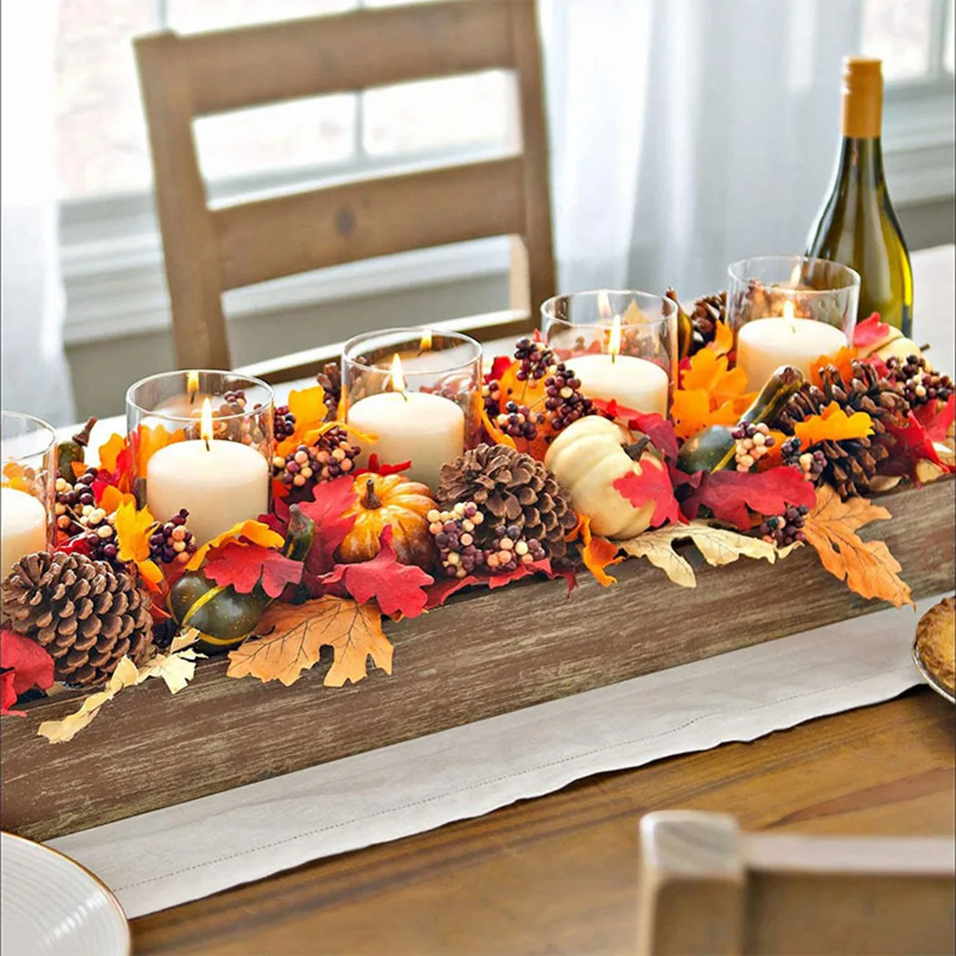

50Pcs Fall Harvest Decor Props Mini Artificial Pumpkin Fake Simulation Vegetabl Happy Halloween Decoration DIY Crafts