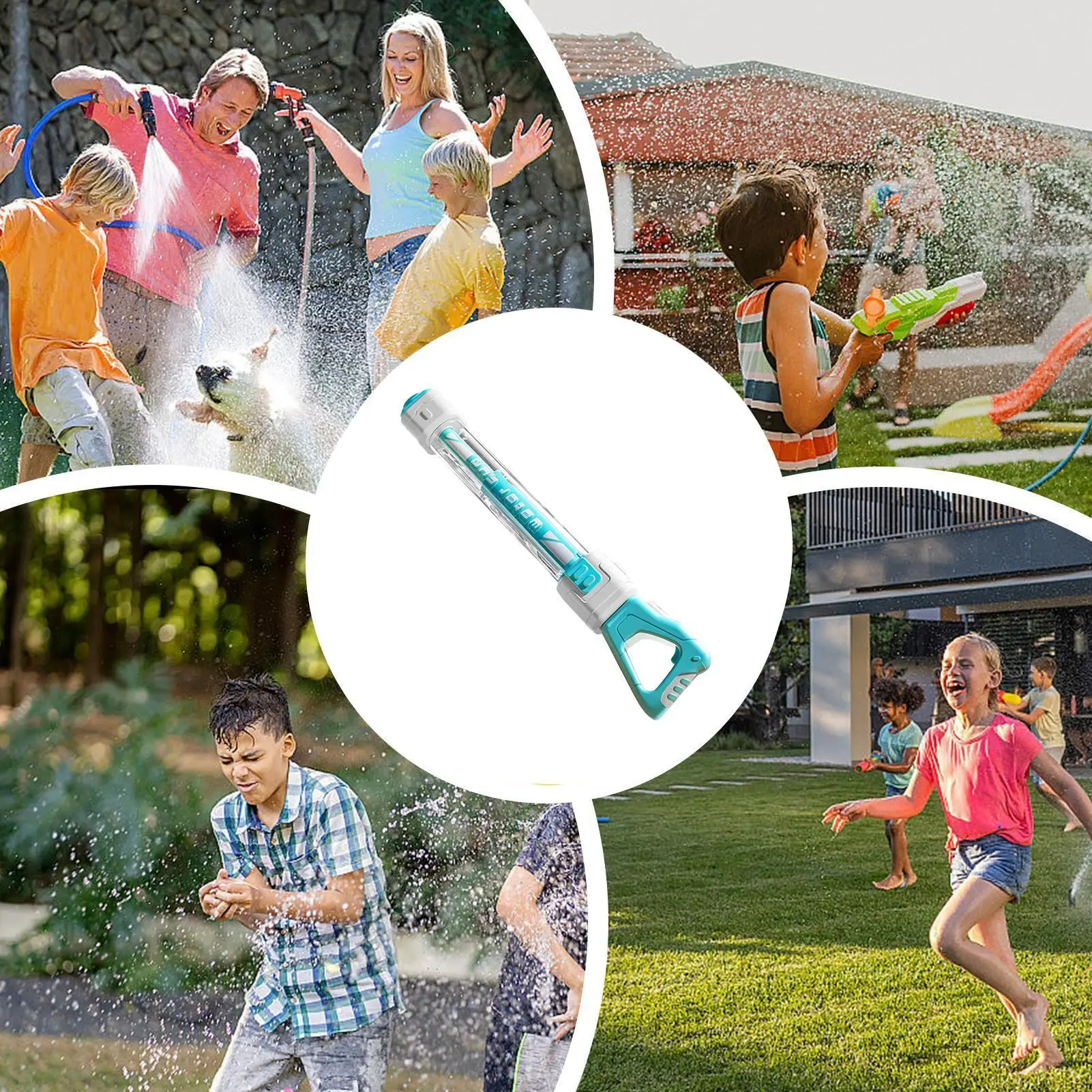 Фото Водные пистолеты-фейерверки: романтичные, большой емкости, забавные, для летних игр на пляже, в саду, на кемпинге, пикнике, вечеринках и путешествиях №1