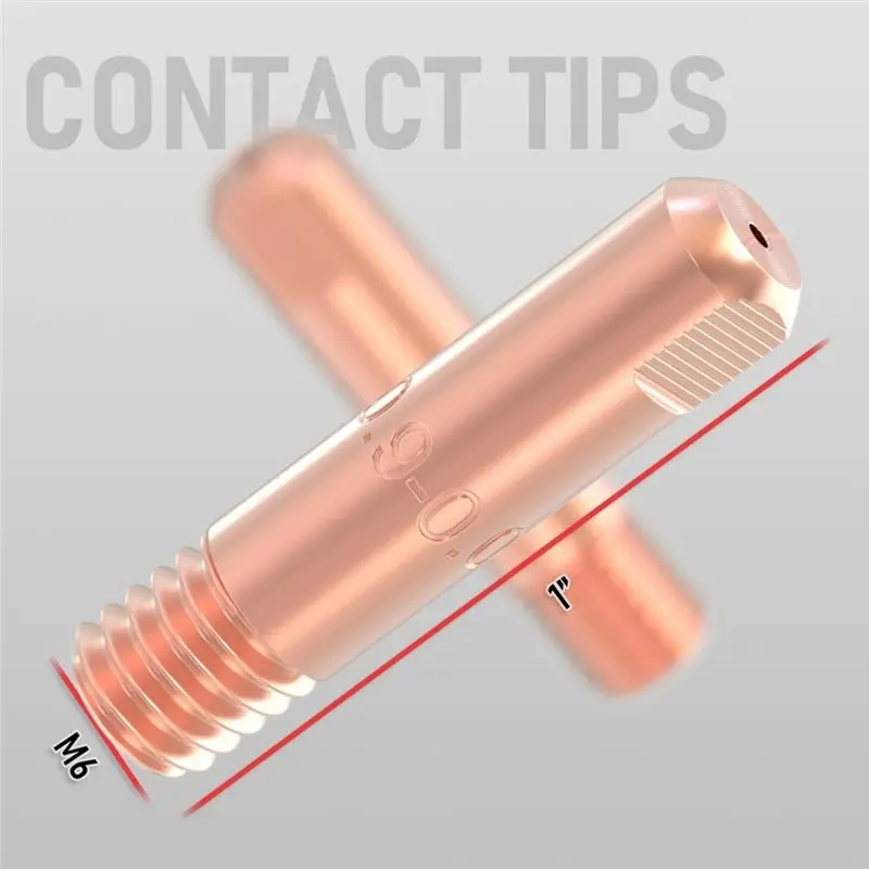 Фото Комплект аксессуаров для сварочной горелки ALIM-Flux Core, 24 шт., 20 насадок .035, 2 сопла для флюсовой проволоки и 2 диффузора, для сварки 14AK №4