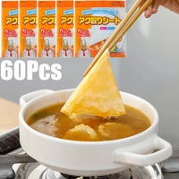 60pcs disposable soup oil absorbing paper food soup blotting oil health filter paper food grade kitchen gadgets accessorie