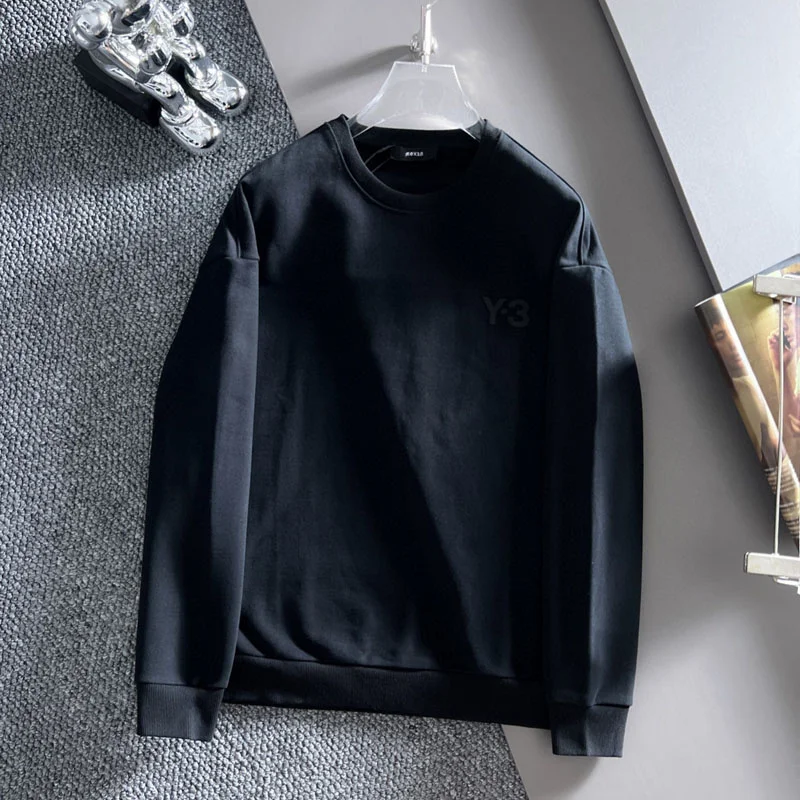 

Y3 Yohji Yamamoto Fleece Printing Crew Neck Pullover Sweater Fashion Versatile Long Sleeve Coat For Men And Women