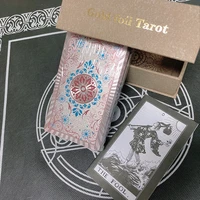 brown tarot card gift box luxury set gold foil hot stamping pvc waterproof wear resistant board game solitaire divination