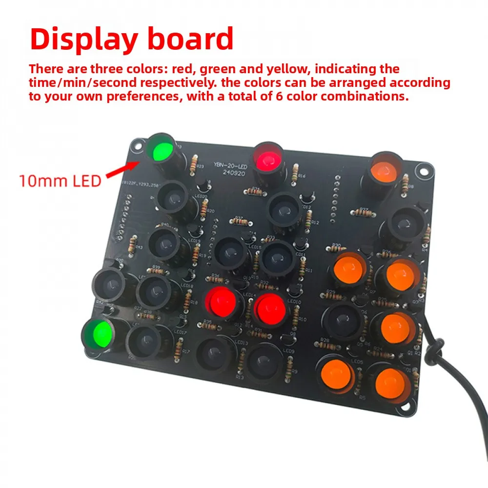 

DIY Binary Clock Alarm Clock Kit DC5V Soldering Practice Electronic Learning Component USB Interface Clock Module Kit