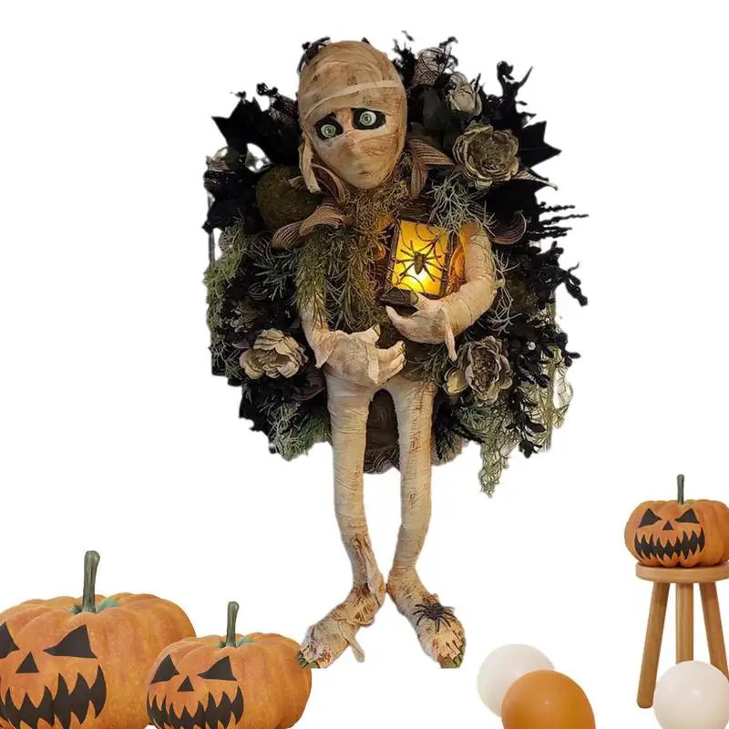

Halloween Decorations Mummy Wreath Front Door Decoration Home Decor Pendant