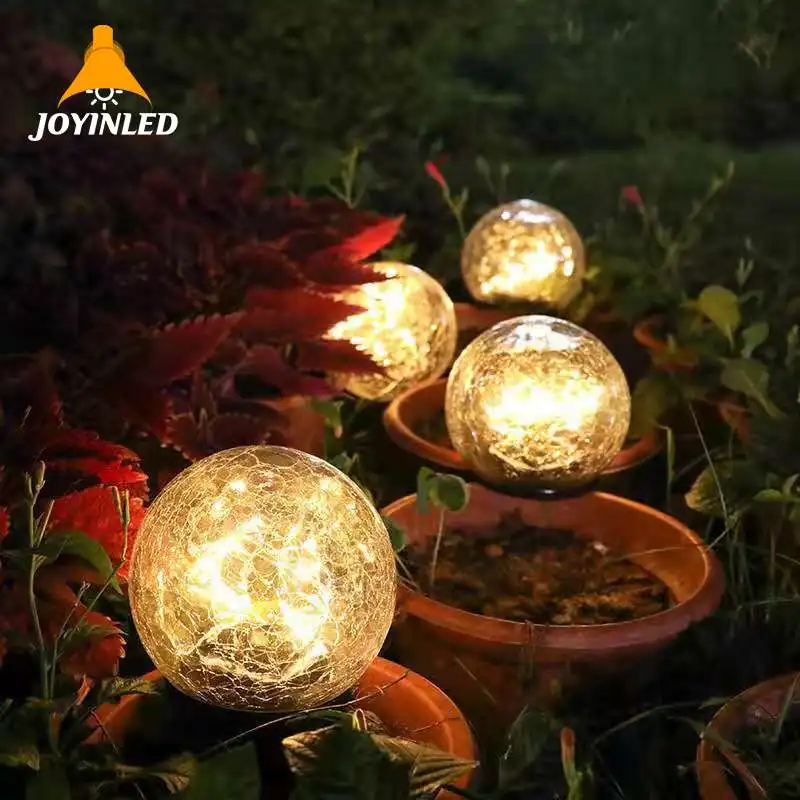 

Solar Crackle Bottle Underground Light Solar Ground Ball Outdoor Waterproof Balcony Garden Stadium Villa Landscape Lights