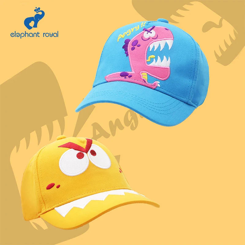 

Elephant Royal Angry Dinosaur Emoticon Series Boy Peaked Cap Free Size Breathable Sun Protect Ultraviolet-Proof Baseball Cap