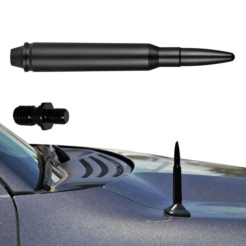 

Black Short Car Bullet Antenna 14.5cm Universal Vehicle Antenna Mast Replacement Optimize FM/AM Reception Waterproof Anti Theft