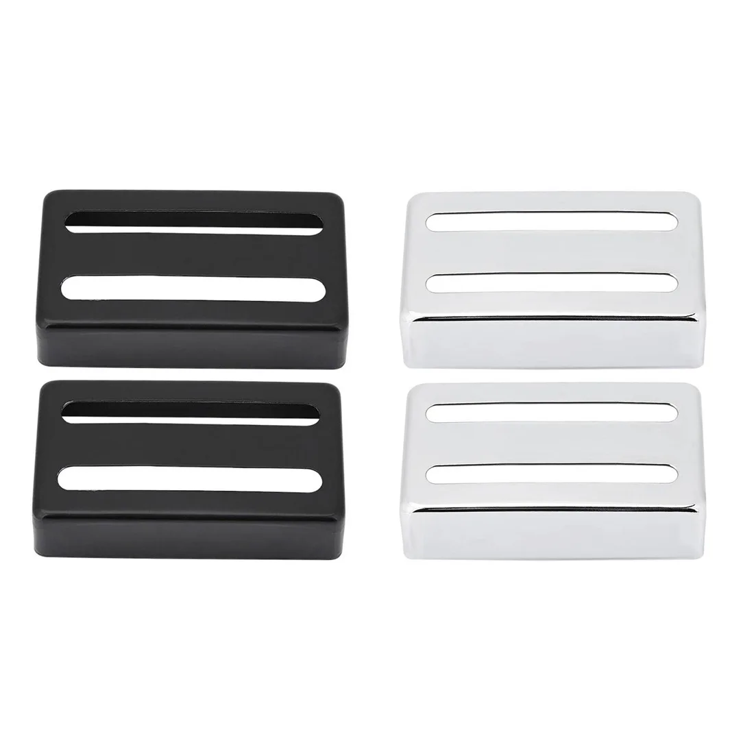 

For Electric guitar pickup cover double coil (silver/black)