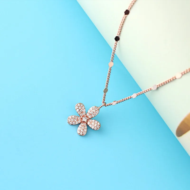 Новое маленькое свежее повседневное стильное цветочное ожерелье для женщин