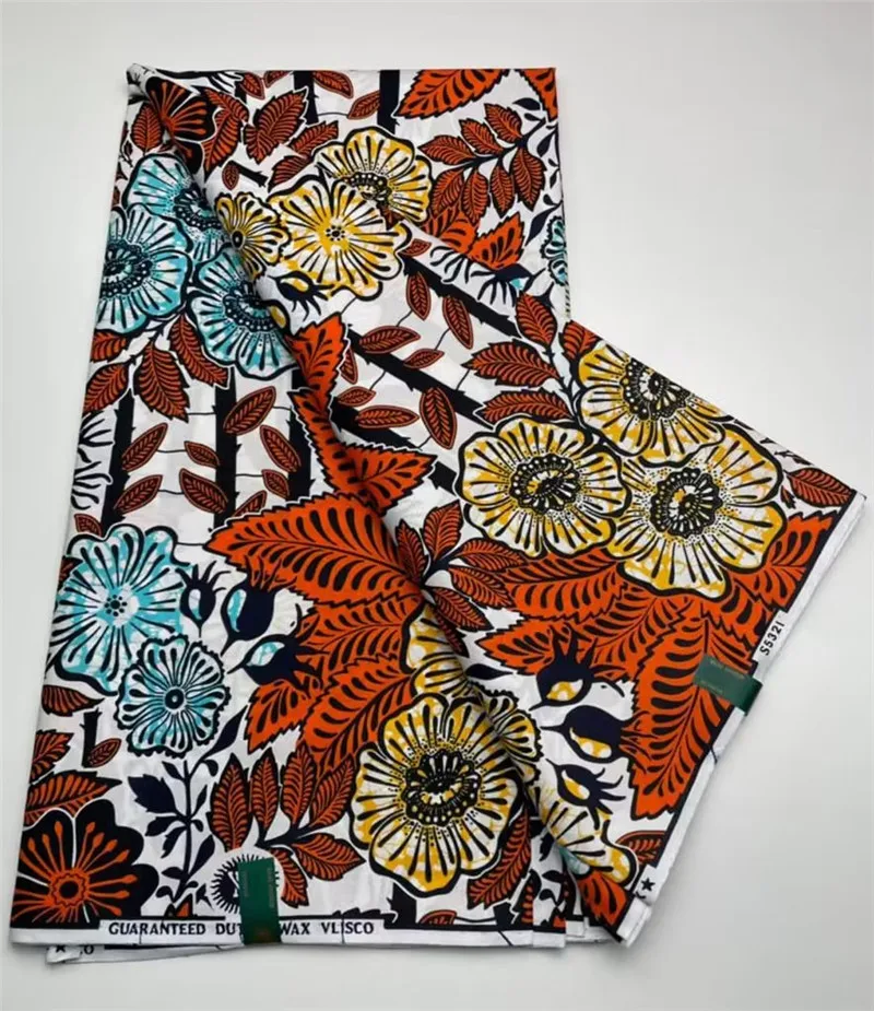 

Guaranteed veritable African wax prints fabric Ghana style ankara wax printed 100% cotton Soft design Nigeria wax fabric 1056