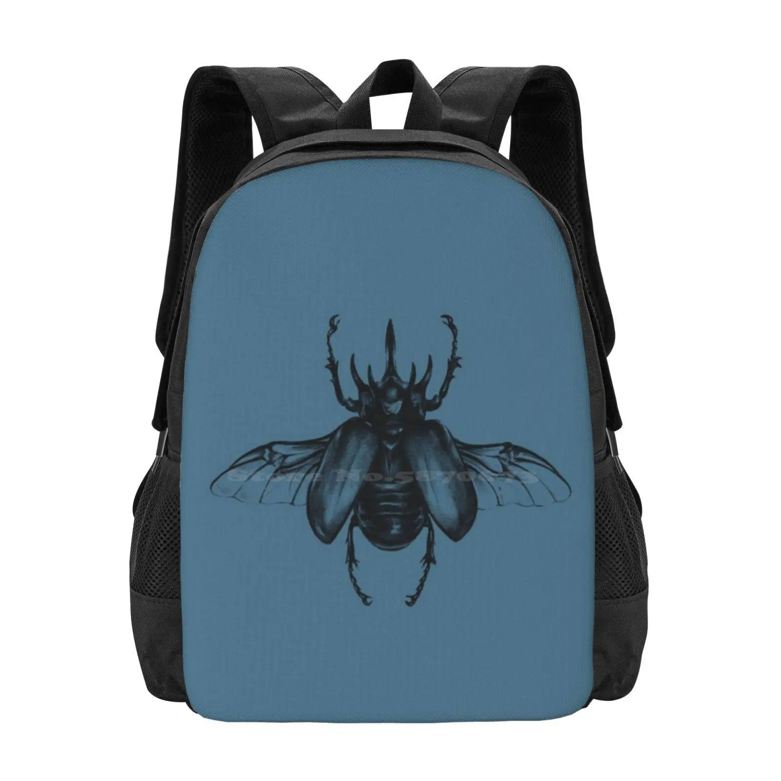 

Rhinoceros Beetle 3D Print Design Backpack Student Bag Rhinoceros Beetle Scarab Insect Nature Bugs Save The Bees Retro Vintage
