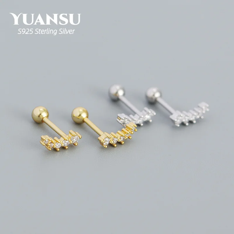 

Luxury Genuine 925 Sterling Silver White Zircon Horse Eye Stud Earrings for Women Chic Office Youth Jewelry Accessories Gifts