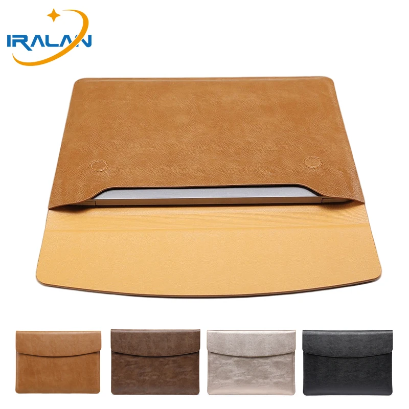 

Sleeve Laptop Bag PU Leather For Macbook Pro 13 Case 2020 Air 13 A2337 M1 14 16 2021 15 11 Huawei XiaoMi Lenovo HP Fundas Cover