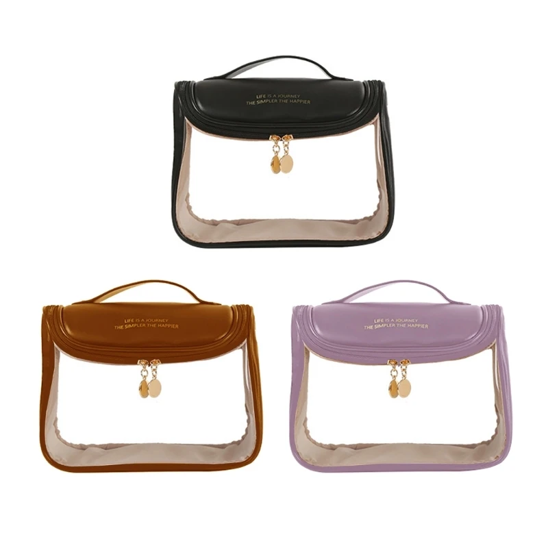 

Portable Travel Makeup Bag Toiletry Bags for Women Girl Clear Storage Bag