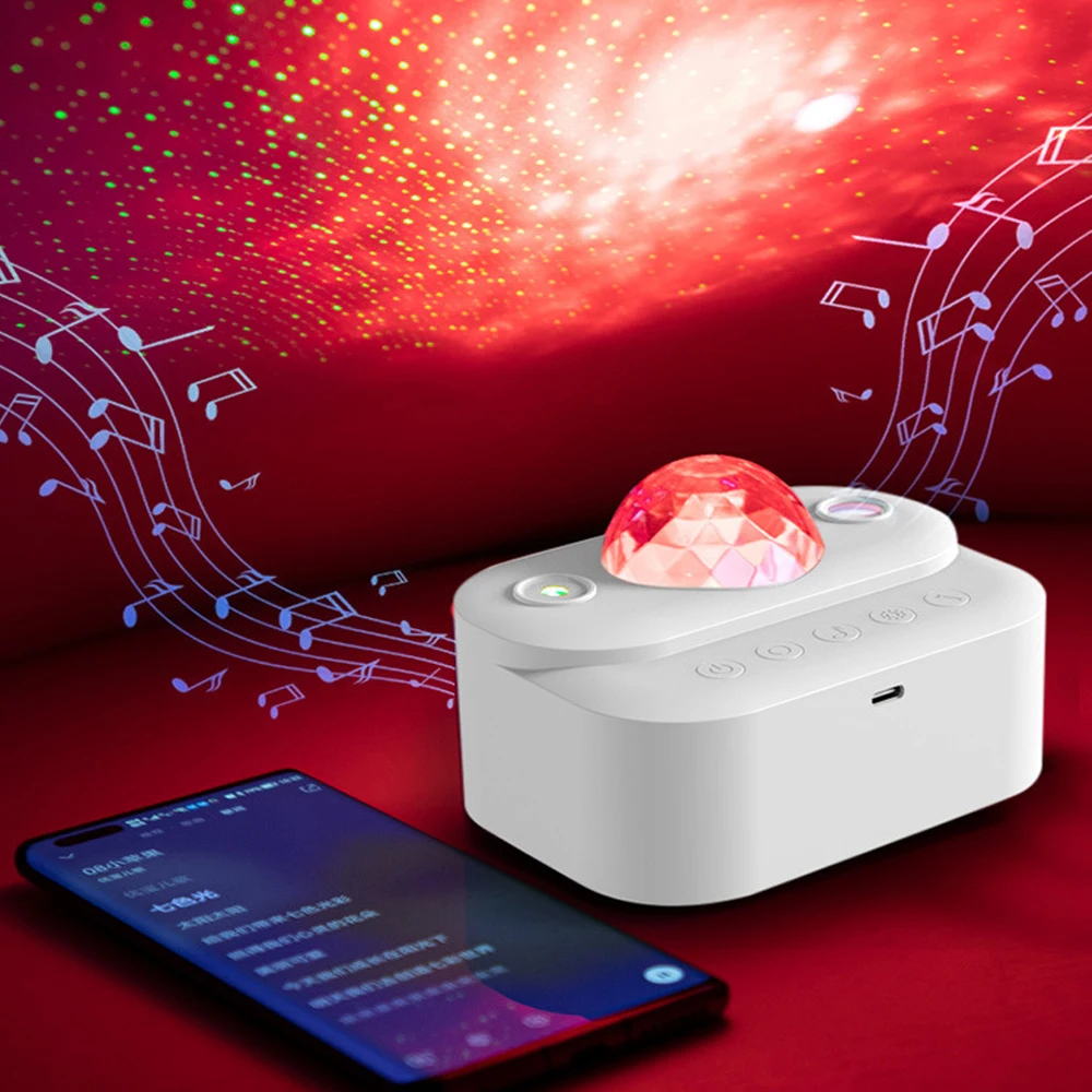 Bluetooth Звезда Луна Галактический проектор светодиодный Ночной свет небо лазерный