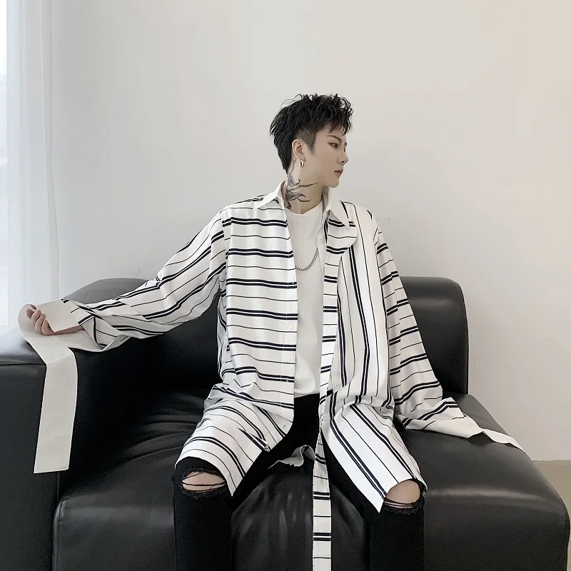 GetSpring женская рубашка 2024 Осенняя полосатая лента дизайнерская мужская блузка
