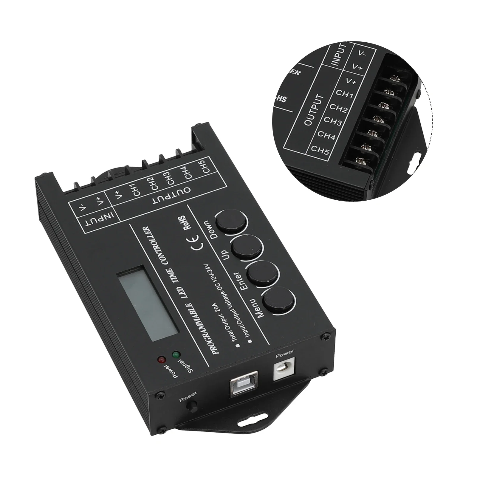 Программируемый по времени контроллер светодиодного дисплея RGB TC420 таймер