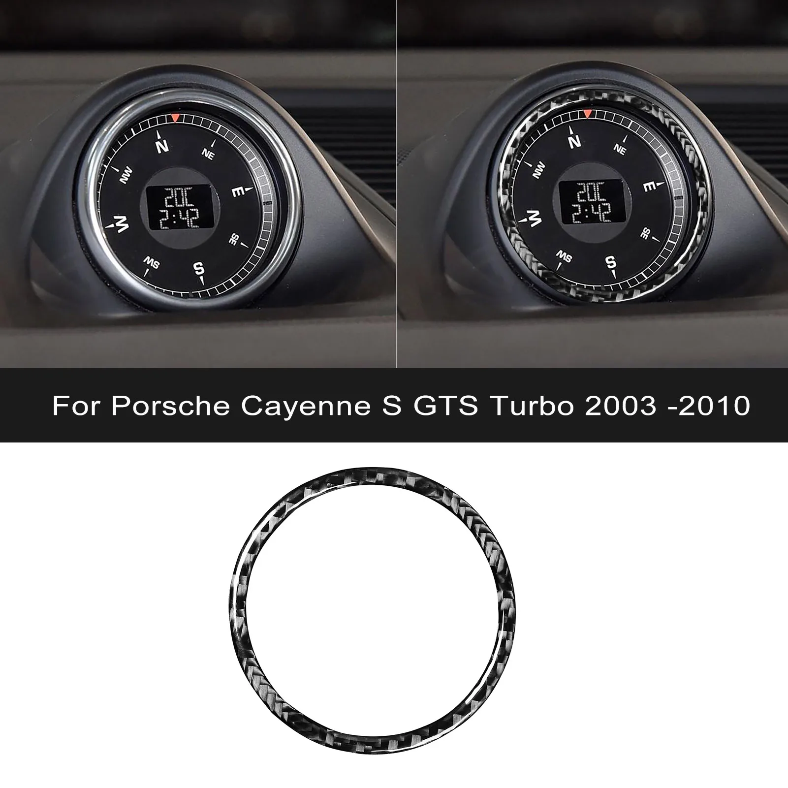 

Каркас спидометра из углеродного волокна отделка кольцо Обложка Наклейка для Porsche Macan 2014-2021 аксессуары для украшения интерьера автомобиля