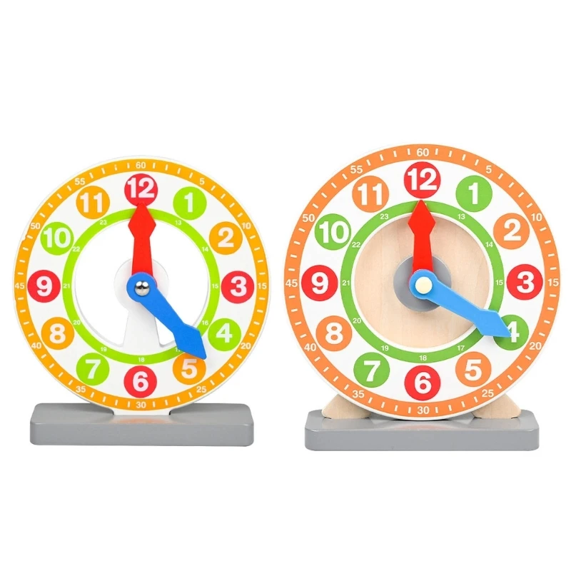 

Preschool Clock Toy Teaching Clock Learning Toy Montessori Time Cognitive Toy