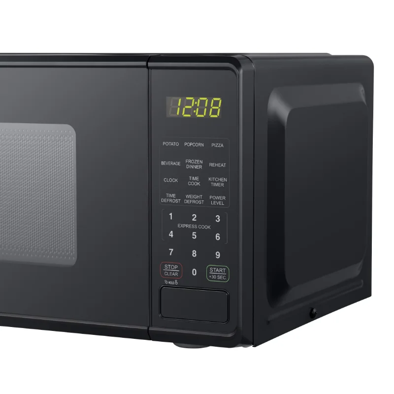 Mainstays 0.7 Cu ft Compact Countertop Microwave Oven, Black enlarge