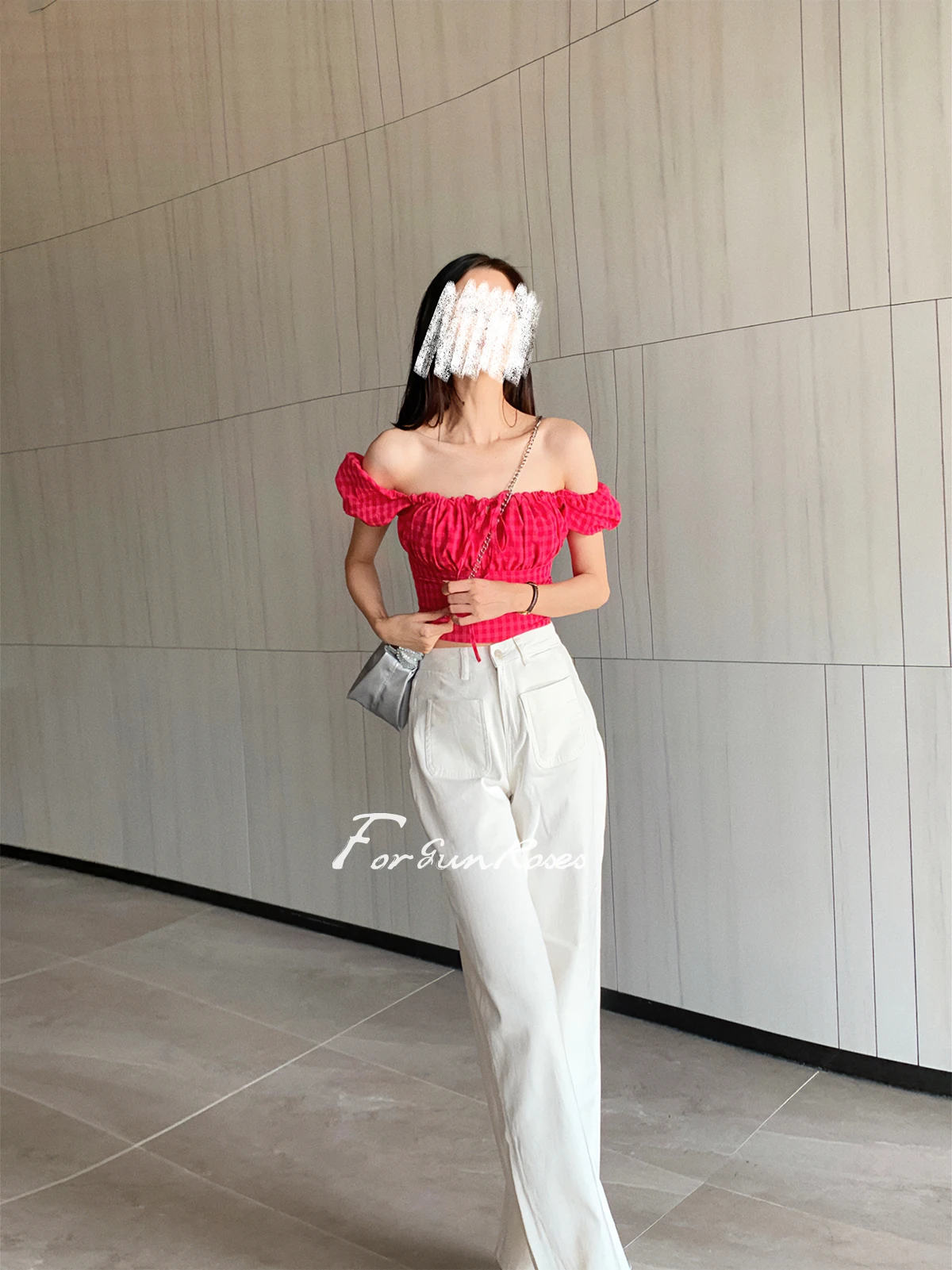 

【 Comfortable Fashion 】 Simple Women's Baggy Jeans Pearl White