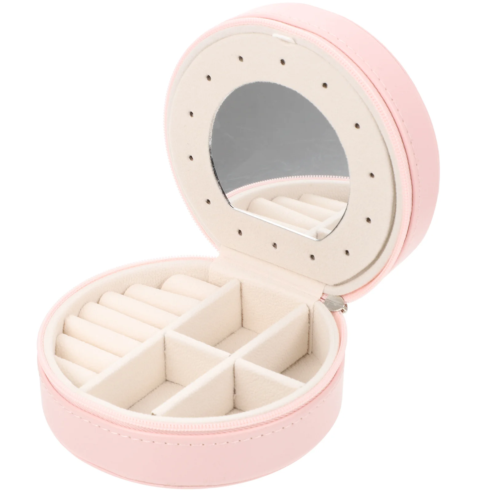 

Jewelry Box Organizer Case Travel Portable Mirror Storage Valentine Studs Ear Rings Earrings Pouch Mini Purse Day S Presentation
