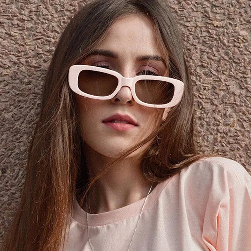 

Small Rectangle Square Sunglasses Women Oval Vintage Brand Designer Sun Glasses For Women Shades Female Eyewear Anti-glare UV400