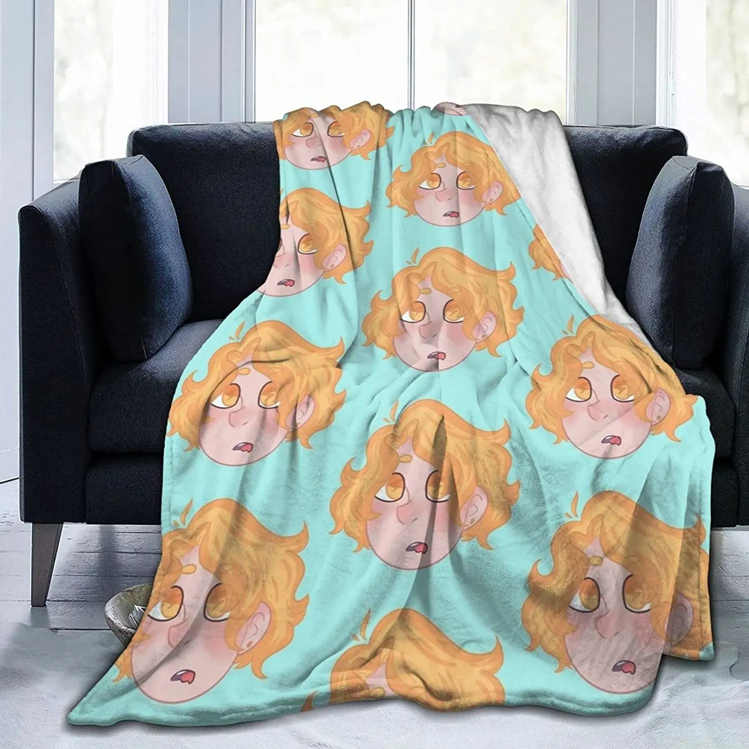 

Denki Chibi Soft Flannel Blanket Lightweight Fleece Blanket Air Conditioner is Suitable for Bedroom Living Room Sofa