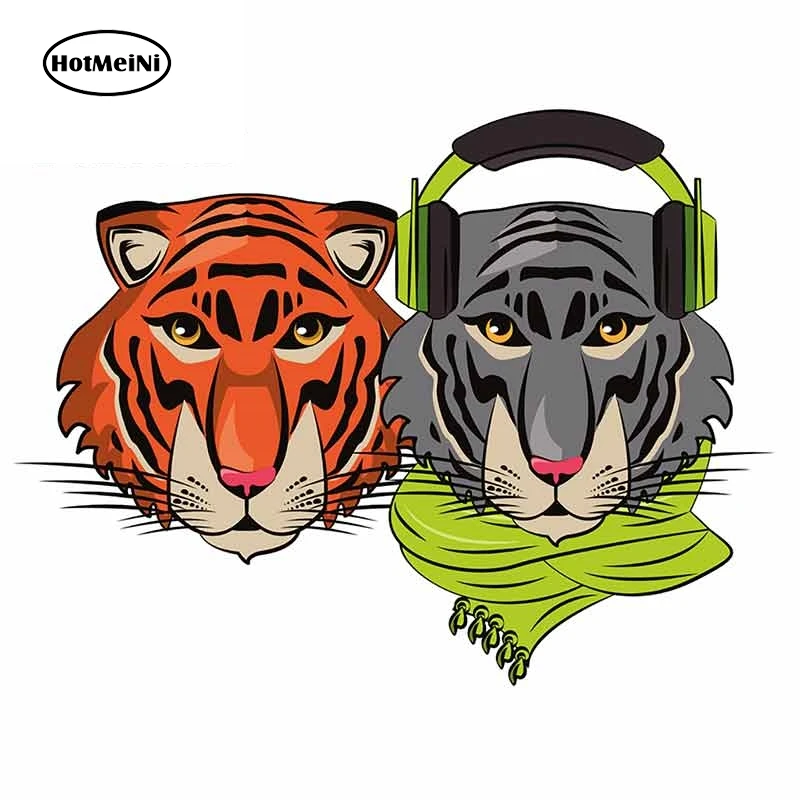 

13cm x 9.9cm for Two Tiger Faces Fine Decal Vinyl Car Sticker 3D Funny Car Stickers Fashion Bumper Decoration