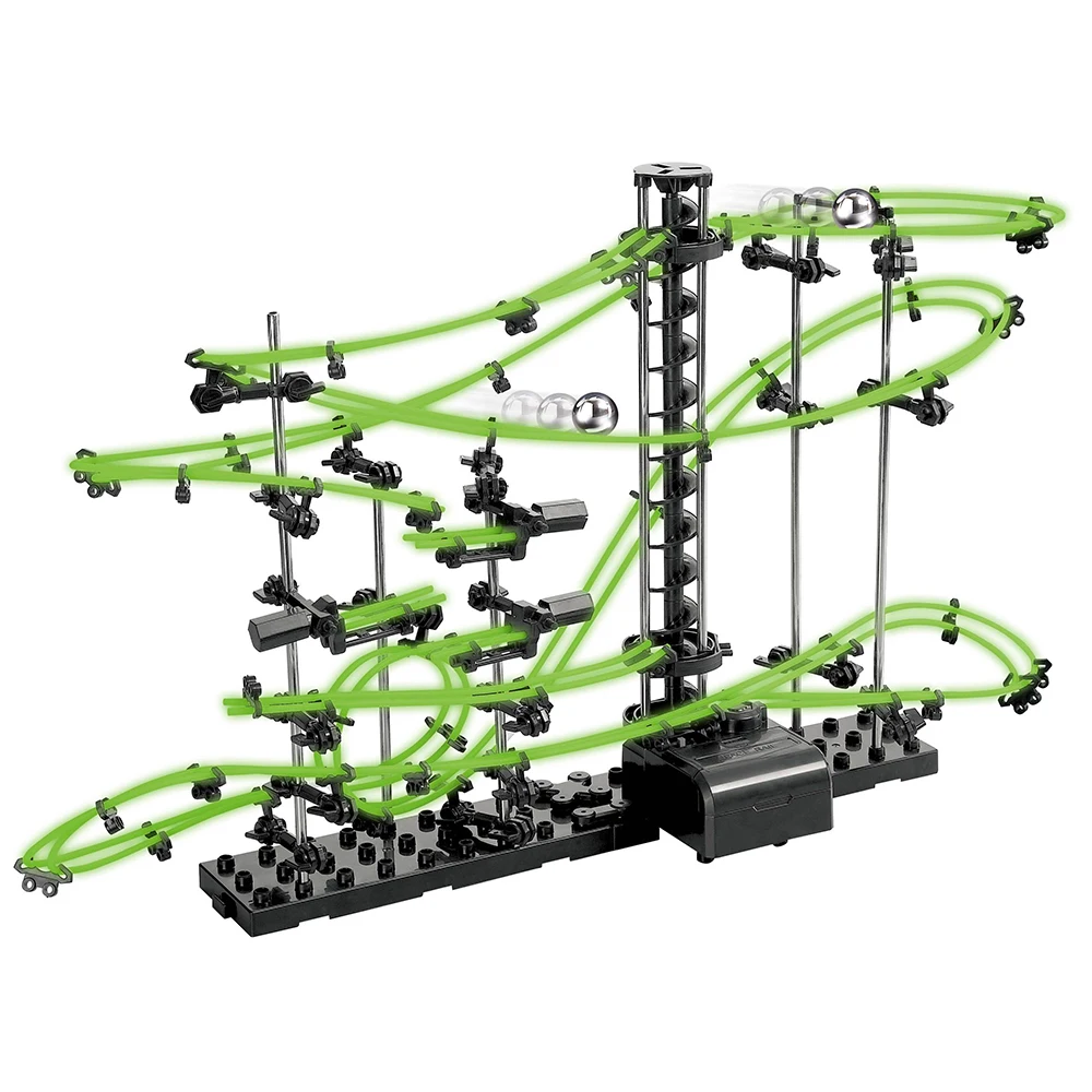 

193PCS Roller Coaster Marble Run Ball Toys Maze Race Track Games Battery Operated Glows In Dark DIY Kid Science Educational Toys